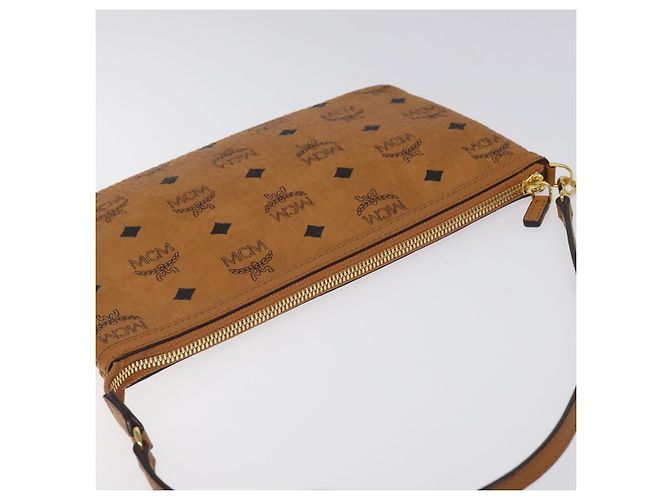 Bolsa de accesorio de PVC marrón MCM Vicetos Logogram Auth MY027 Castaño - vista 6