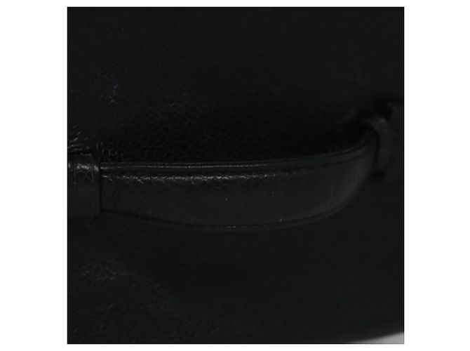 CHANEL COCO Marca Pochette Vanity Pelle Caviar Nera Oro CC Auth yk17517 Nero D'oro - vista 7