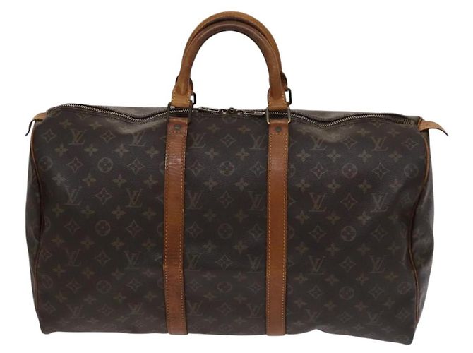LOUIS VUITTON Monogram Keepall 50 Borsa Boston M41426 LV Auth BD429 Monogramma - vista 13