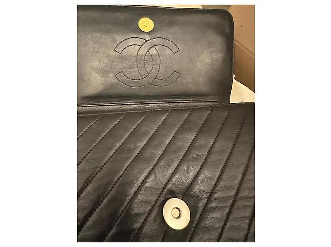 Timeless Chanel Classico senza tempo medio a zigzag Nero - vista 5