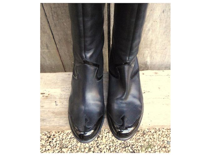 Botas Free Lance de cuero negro - vista 3