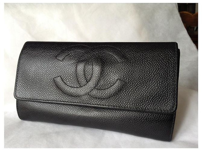 Cartera Chanel Caviar Negra Negro - vista 2