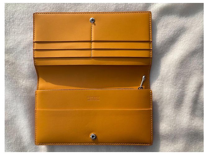 Magnificent Goyard Geldbörse, gelbe Farbe. - Ansicht 4