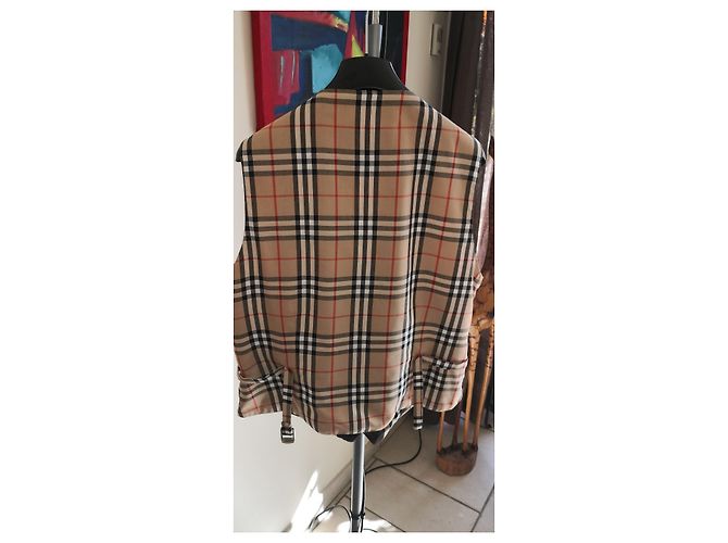 Vintage Burberrys' Weste aus London Schokolade - Ansicht 2
