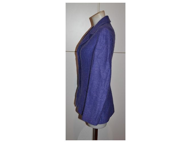 Luisa Spagnoli Wollmischjacke dunkelviolett Größe 44IT - Ansicht 2
