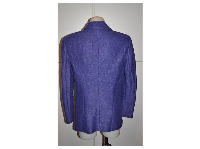 Luisa Spagnoli Wollmischjacke dunkelviolett Größe 44IT - Ansicht 4