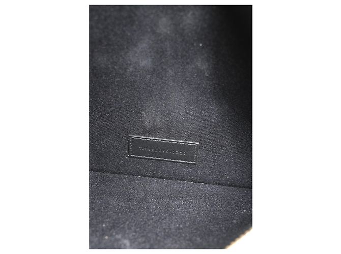 Clutch con zip a pois Saint Laurent in pelle bianca Nero - vista 19