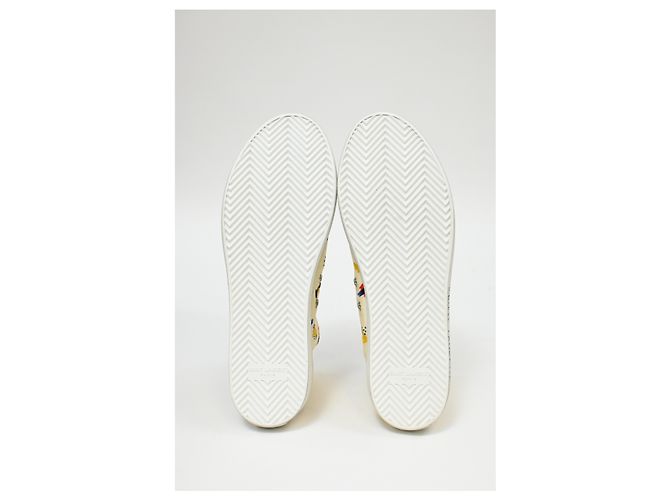 Sneakers Saint Laurent Malibu Mid Top in tela multicolore - vista 16