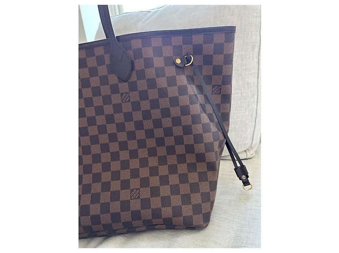 Louis Vuitton Damier Ebene Neverfull MM Castanho escuro Monograma - vista 10