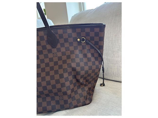 Louis Vuitton Damier Ebene Neverfull MM Castanho escuro Monograma - vista 11