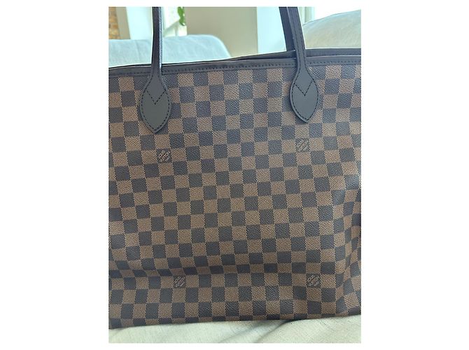 Louis Vuitton Damier Ebene Neverfull MM Castanho escuro Monograma - vista 12