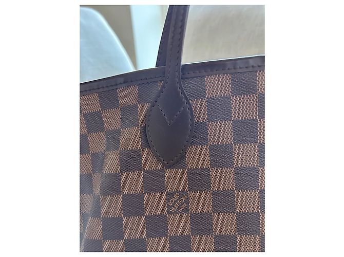 Louis Vuitton Damier Ebene Neverfull MM Castanho escuro Monograma - vista 13