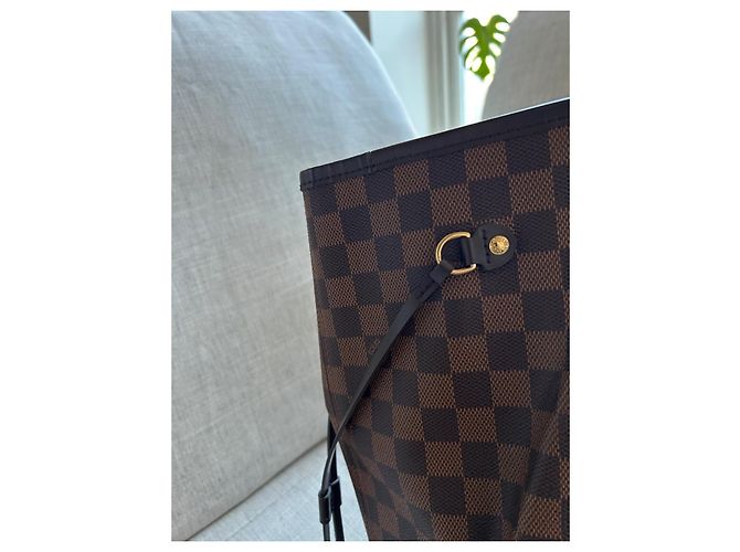 Louis Vuitton Damier Ebene Neverfull MM Castanho escuro Monograma - vista 16