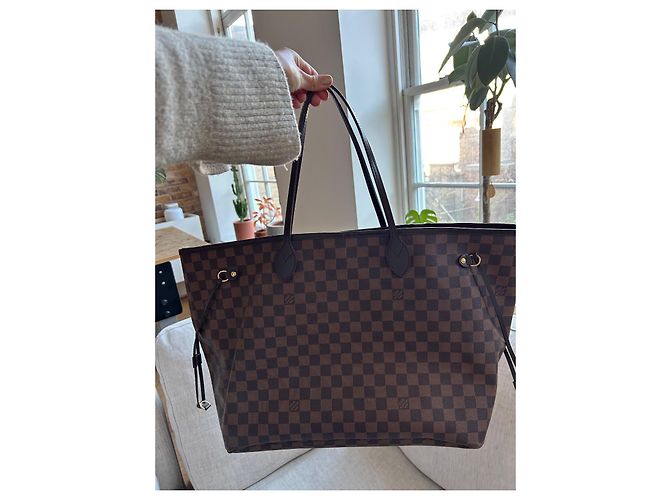 Louis Vuitton Damier Ebene Neverfull MM Castanho escuro Monograma - vista 4