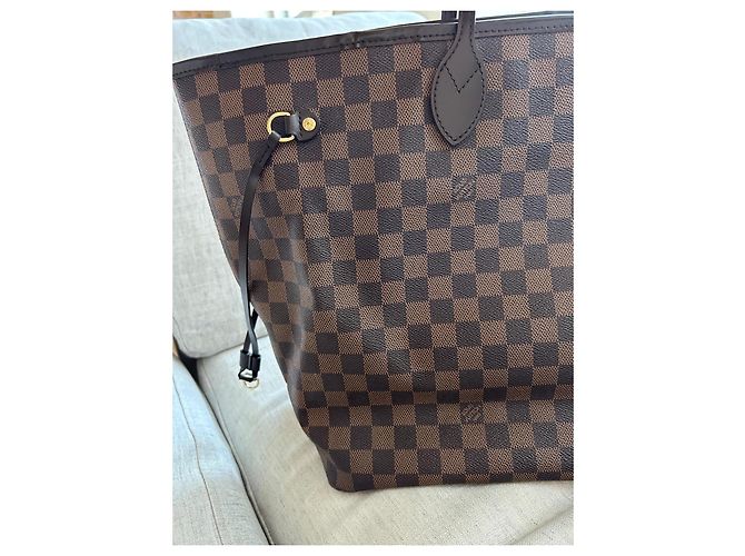 Louis Vuitton Damier Ebene Neverfull MM Castanho escuro Monograma - vista 7