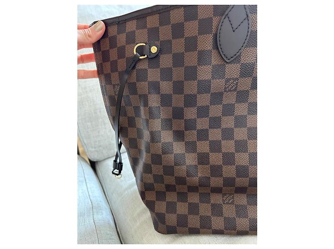 Louis Vuitton Damier Ebene Neverfull MM Castanho escuro Monograma - vista 8