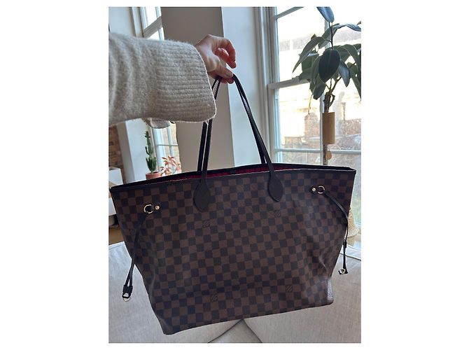 Louis Vuitton Damier Ebene Neverfull MM Castanho escuro Monograma - vista 9