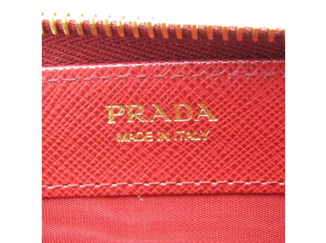 Prada Saffiano langer Geldbeutel Rot - Ansicht 12