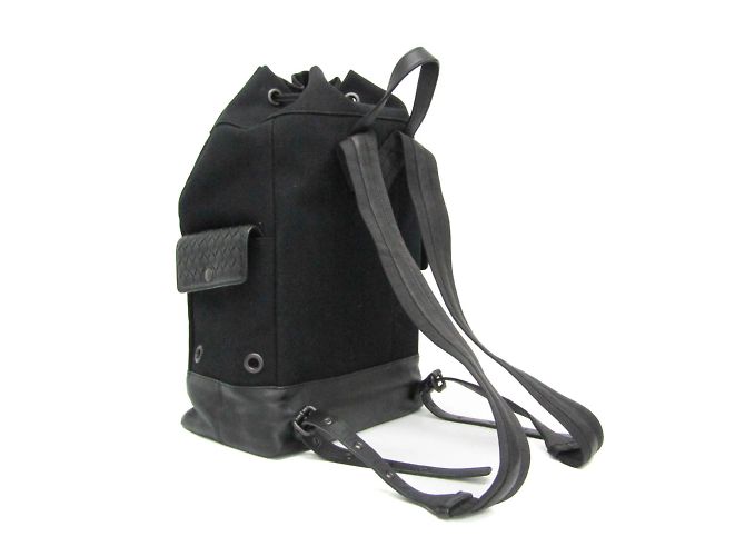 Bottega Veneta Drawstring Bag Stripe Backpack Brown Black White - view 2