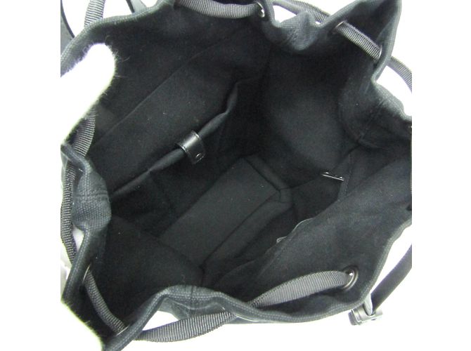 Bottega Veneta Drawstring Bag Stripe Backpack Brown Black White - view 3