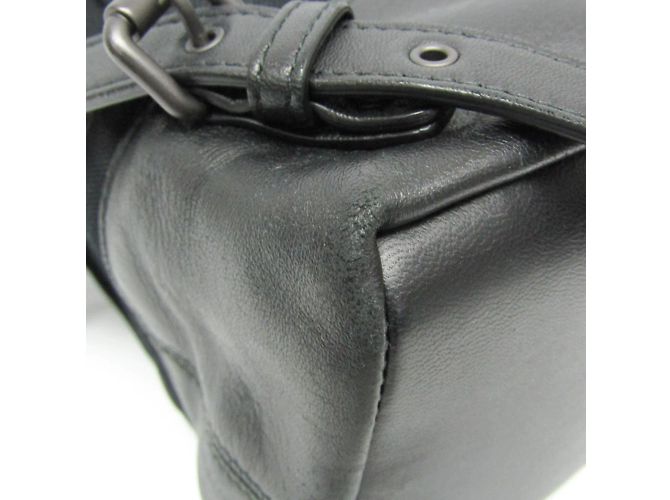Bottega Veneta Drawstring Bag Stripe Backpack Brown Black White - view 5