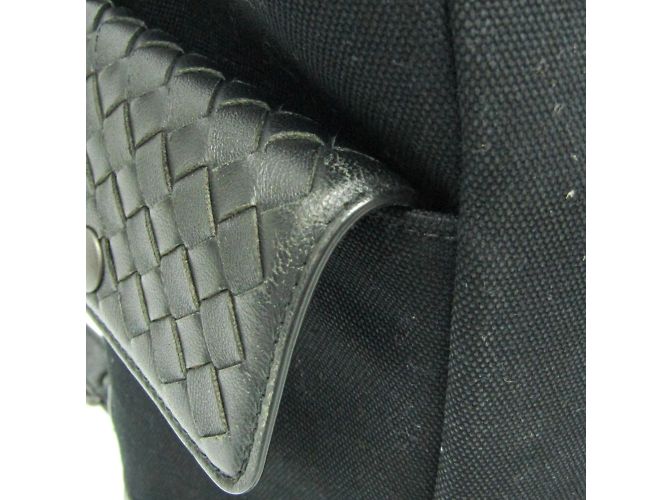 Bottega Veneta Drawstring Bag Stripe Backpack Brown Black White - view 7
