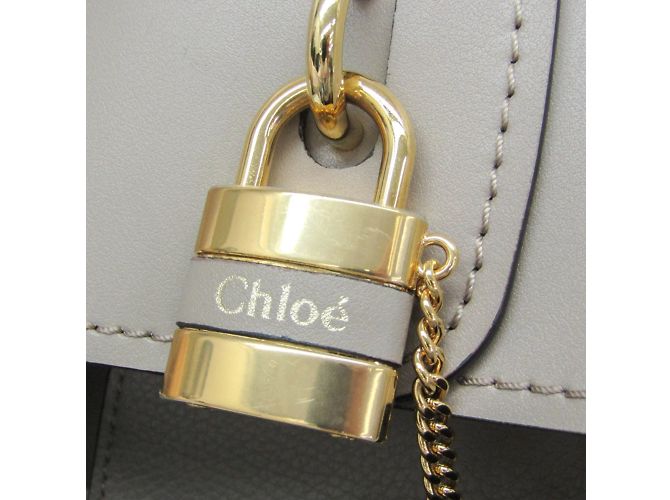 Borsa tote in pelle da donna Chloé Mylo Grigio - vista 10