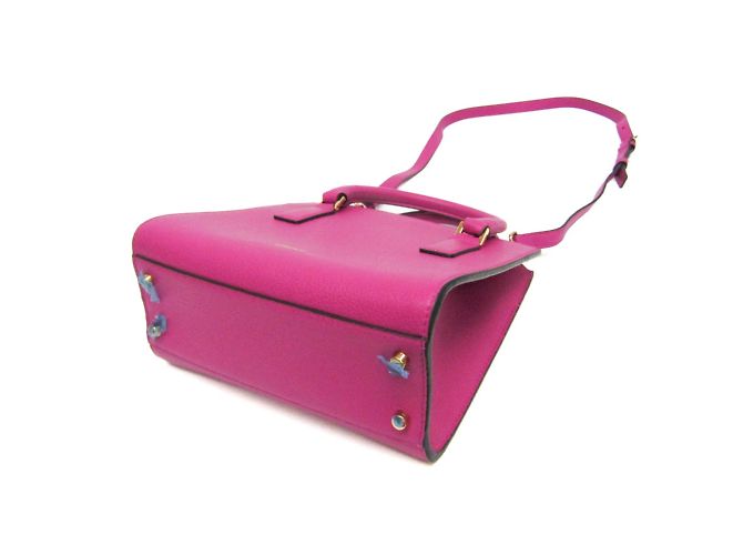 Borsa in pelle Virtus da donna di Versace Rosa Beige - vista 3
