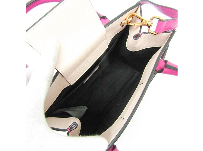Borsa in pelle Virtus da donna di Versace Rosa Beige - vista 4