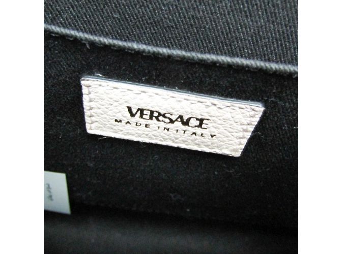 Borsa in pelle Virtus da donna di Versace Rosa Beige - vista 9