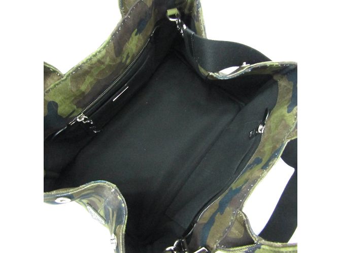 Borsa a mano camouflage Canapa di Prada Marrone Cachi - vista 4