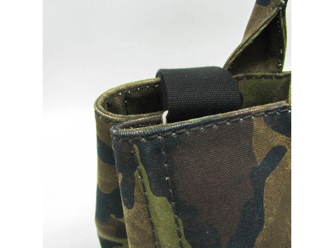 Borsa a mano camouflage Canapa di Prada Marrone Cachi - vista 6