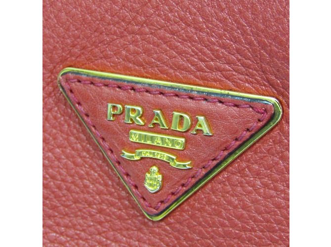 Borsa tote in pelle donna Prada rossa Rosso - vista 12