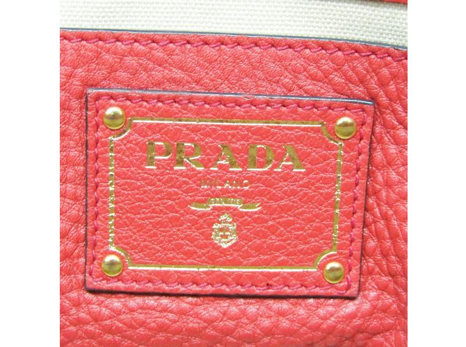 Borsa tote in pelle donna Prada rossa Rosso - vista 15