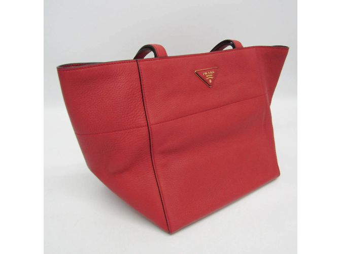 Borsa tote in pelle donna Prada rossa Rosso - vista 6