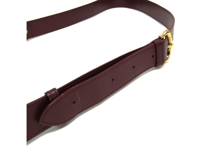 Cartier Must L1000536 Women's Leather Shoulder Bag Dark red - view 10
