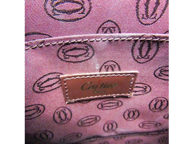 Cartier Must L1000536 Women's Leather Shoulder Bag Dark red - view 14