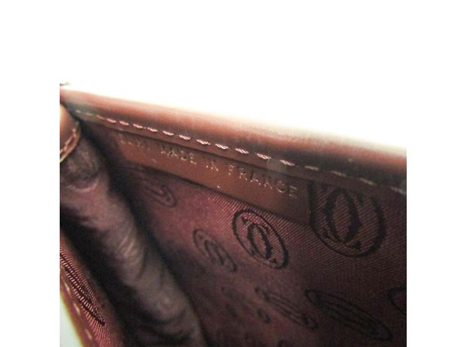 Cartier Must L1000536 Women's Leather Shoulder Bag Dark red - view 15
