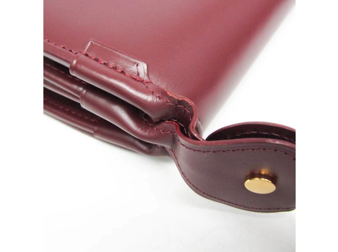 Cartier Must L1000536 Women's Leather Shoulder Bag Dark red - view 7