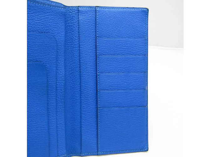 Hermès Hermes Evelyne Fleming Langgeldbörse Blau - Ansicht 10
