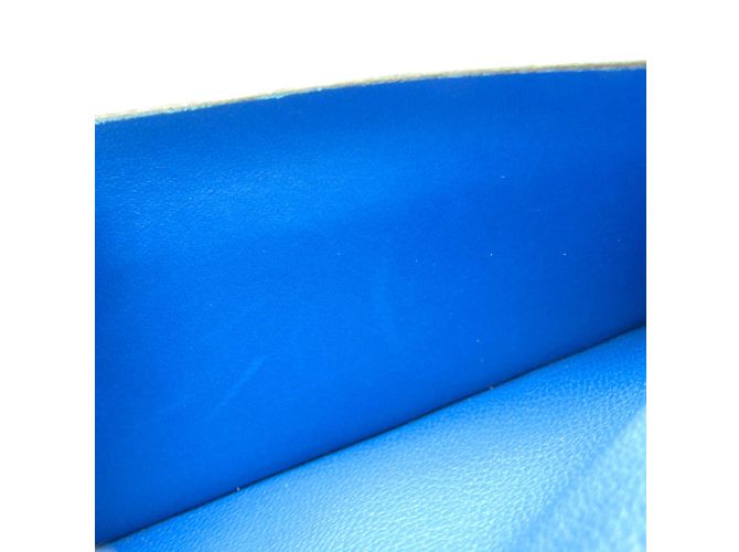 Hermès Hermes Evelyne Fleming Langgeldbörse Blau - Ansicht 12