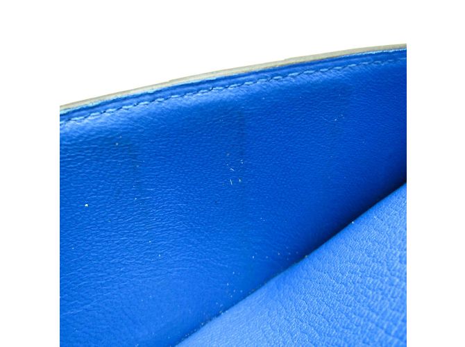 Hermès Hermes Evelyne Fleming Langgeldbörse Blau - Ansicht 13