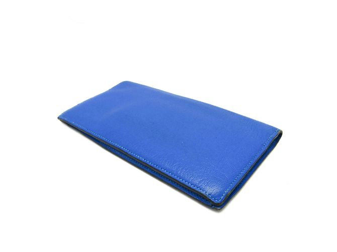 Hermès Hermes Evelyne Fleming Langgeldbörse Blau - Ansicht 2