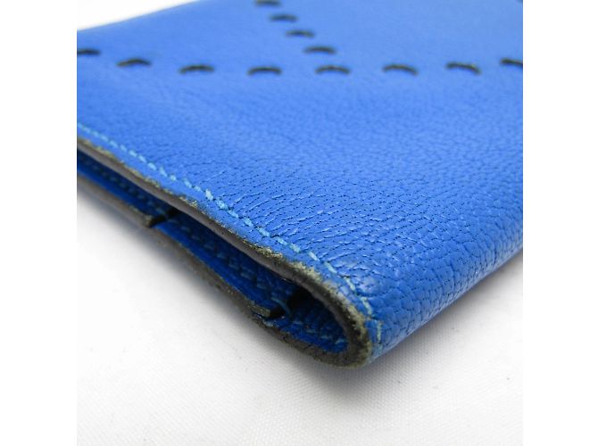 Hermès Hermes Evelyne Fleming Langgeldbörse Blau - Ansicht 6