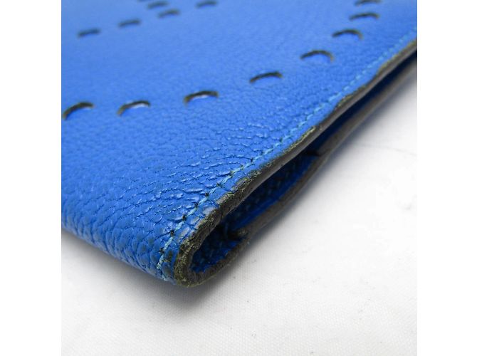 Hermès Hermes Evelyne Fleming Langgeldbörse Blau - Ansicht 7