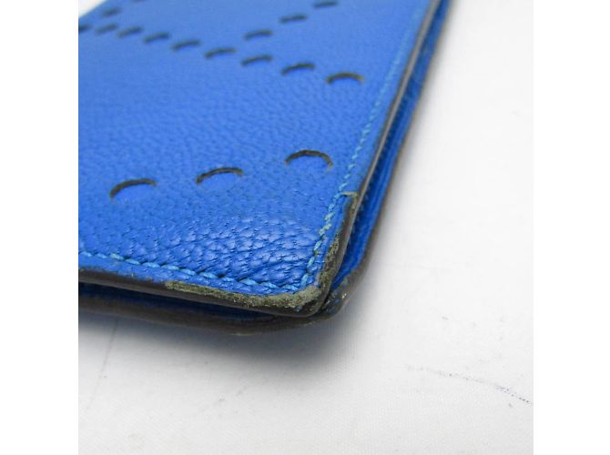 Hermès Hermes Evelyne Fleming Langgeldbörse Blau - Ansicht 8