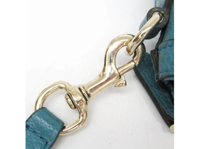 Borsa in pelle da donna Gucci Interlocking G 449659 Blu - vista 10