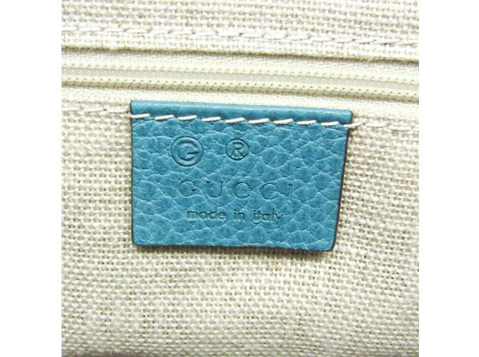 Borsa in pelle da donna Gucci Interlocking G 449659 Blu - vista 11
