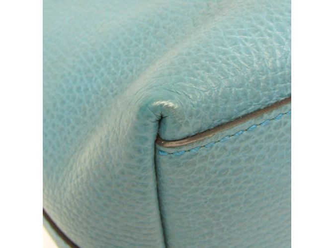 Borsa in pelle da donna Gucci Interlocking G 449659 Blu - vista 4