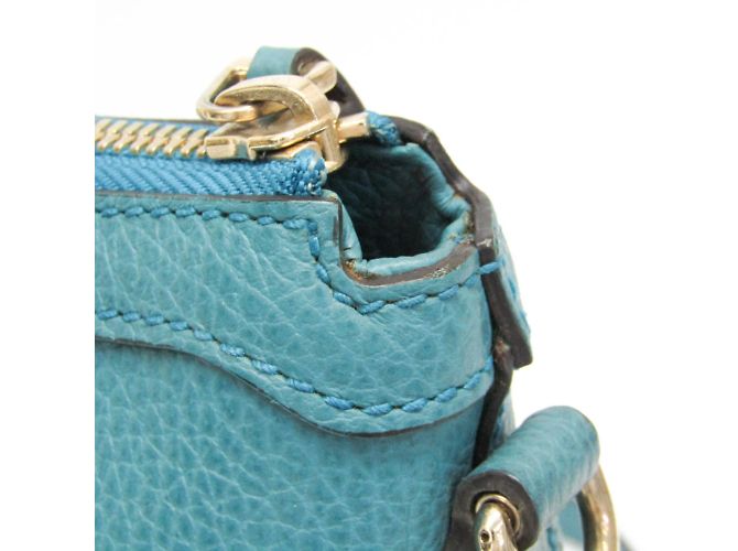 Borsa in pelle da donna Gucci Interlocking G 449659 Blu - vista 5